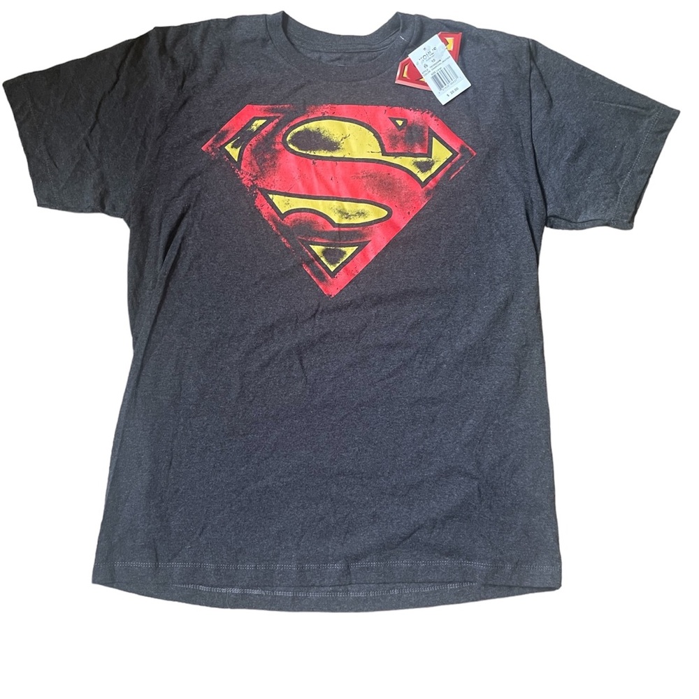 NEW Bioworld Superman Logo Shield Charcoal‎ Tee
